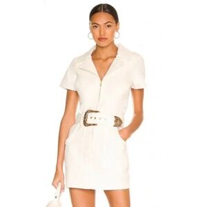 Show Me Your Mumu Outlaw Dress Cream Corduroy Belted Mini XL MDR1-564 CC61